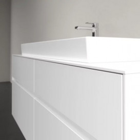 Тумба под раковину Villeroy & Boch Collaro 140х50 см с подсветкой МДФ глянцевый белый C092B0DH