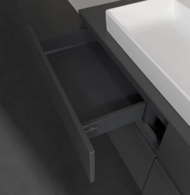 Тумба під раковину Villeroy & Boch Collaro 140х50 см із підсвічуванням МДФ глянсовий сірий C092B0FP