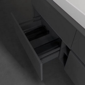 Тумба під раковину Villeroy & Boch Collaro 140х50 см із підсвічуванням МДФ глянсовий сірий C092B0FP