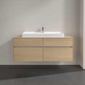 Тумба под раковину Villeroy & Boch Collaro 140х50 см с подсветкой ДСП северный дуб C092B0VJ