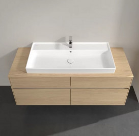 Тумба под раковину Villeroy & Boch Collaro 140х50 см с подсветкой ДСП северный дуб C092B0VJ