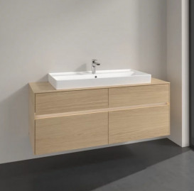 Тумба под раковину Villeroy & Boch Collaro 140х50 см с подсветкой ДСП северный дуб C092B0VJ