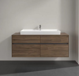 Тумба под раковину Villeroy & Boch Collaro 140х50 см с подсветкой ДСП дуб аризона C092B0VH