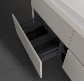 Тумба под раковину Villeroy & Boch Collaro 140х50 см с подсветкой ДСП мягкий серый C092B0VK