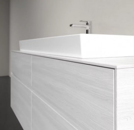 Тумба под раковину Villeroy & Boch Collaro 140х50 см с подсветкой ДСП белое дерево C092B0E8