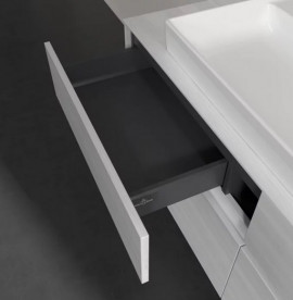 Тумба под раковину Villeroy & Boch Collaro 140х50 см с подсветкой ДСП белое дерево C092B0E8