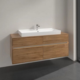 Тумба под раковину Villeroy & Boch Collaro 140х50 см с подсветкой ДСП дуб канзас C092B0RH