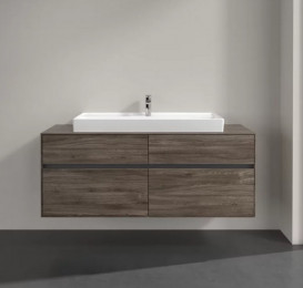 Тумба под раковину Villeroy & Boch Collaro 140х50 см с подсветкой ДСП каменный дуб C092B0RK