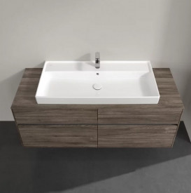 Тумба под раковину Villeroy & Boch Collaro 140х50 см с подсветкой ДСП каменный дуб C092B0RK