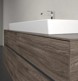 Тумба под раковину Villeroy & Boch Collaro 140х50 см с подсветкой ДСП каменный дуб C092B0RK