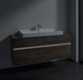 Тумба под раковину Villeroy & Boch Collaro 140х50 см с подсветкой ДСП каменный дуб C092B0RK