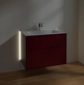 Тумба под раковину Villeroy & Boch Finion 79,6х49,8 см с подсветкой МДФ пион матовый лак G01000HB