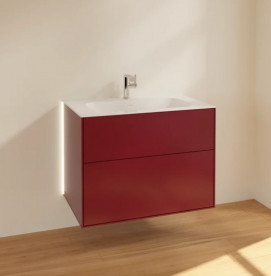 Тумба под раковину Villeroy & Boch Finion 79,6х49,8 см с подсветкой МДФ пион матовый лак G01000HB