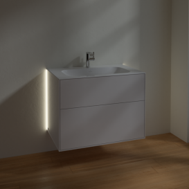Тумба под раковину Villeroy & Boch Finion 79,6х49,8 см с подсветкой МДФ белый матовый лак G01000MT