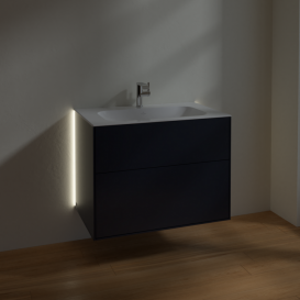 Тумба под раковину Villeroy & Boch Finion 79,6х49,8 см с подсветкой МДФ темно-синий матовый лак G01000HG