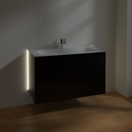 Тумба під раковину Villeroy & Boch Finion 99,6х49,8 см з підсвічуванням МДФ чорний матовий лак G02000PD
