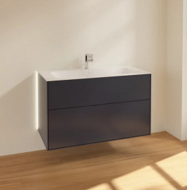 Тумба під раковину Villeroy & Boch Finion 99,6х49,8 см з підсвічуванням МДФ темно-синій матовий лак G02000HG