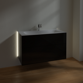 Тумба под раковину Villeroy & Boch Finion 99,6х49,8 см с подсветкой МДФ глянцевый черный лак G02000PH