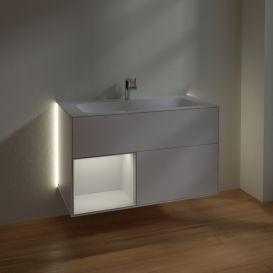 Тумба под раковину Villeroy & Boch Finion 99,6х49,8 см с подсветкой МДФ белый матовый лак G030MTMT