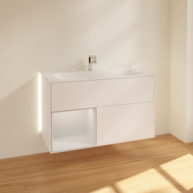 Тумба под раковину Villeroy & Boch Finion 99,6х49,8 см с подсветкой МДФ белый матовый лак G030MTMT