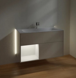 Тумба под раковину Villeroy & Boch Finion 99,6х49,8 см с подсветкой МДФ песок матовый лак G030HHHH