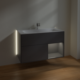 Тумба под раковину Villeroy & Boch Finion 99,6х49,8 см с подсветкой МДФ антрацит матовый лак G040GKGK
