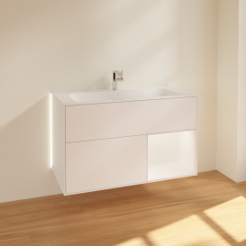 Тумба под раковину Villeroy & Boch Finion 99,6х49,8 см с подсветкой МДФ белый матовый лак G040MTMT