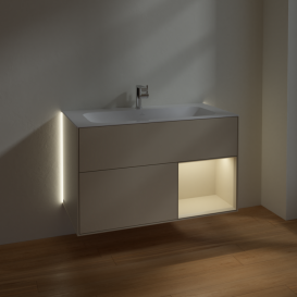 Тумба под раковину Villeroy & Boch Finion 99,6х49,8 см с подсветкой МДФ песок матовый лак G040HHHH