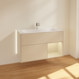Тумба под раковину Villeroy & Boch Finion 99,6х49,8 см с подсветкой МДФ песок матовый лак G040HHHH