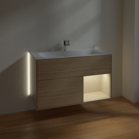 Тумба под раковину Villeroy & Boch Finion 99,6х49,8 см с подсветкой ДСП шпон дуба/песок матовый лак G040HHPC