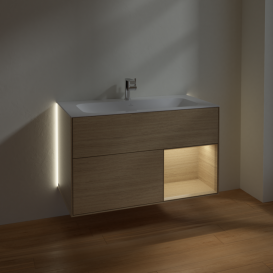 Тумба под раковину Villeroy & Boch Finion 99,6х49,8 см с подсветкой ДСП шпон дуба G040PCPC