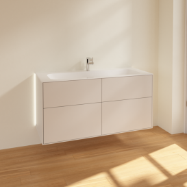 Тумба под раковину Villeroy & Boch Finion 119,6х49,8 см с подсветкой МДФ светло-серый матовый лак G05000GJ