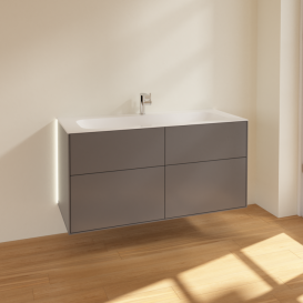 Тумба под раковину Villeroy & Boch Finion 119,6х49,8 см с подсветкой МДФ антрацит матовый лак G05000GK
