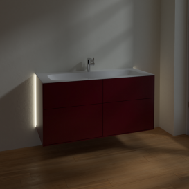 Тумба под раковину Villeroy & Boch Finion 119,6х49,8 см с подсветкой МДФ пион матовый лак G05000HB