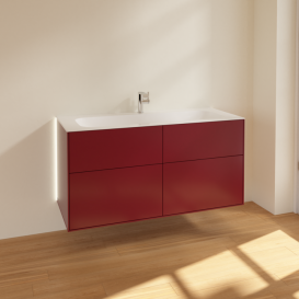 Тумба под раковину Villeroy & Boch Finion 119,6х49,8 см с подсветкой МДФ пион матовый лак G05000HB