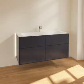 Тумба под раковину Villeroy & Boch Finion 119,6х49,8 см с подсветкой МДФ темно-синий матовый лак G05000HG