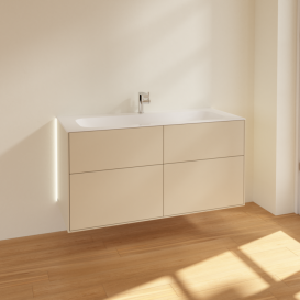 Тумба под раковину Villeroy & Boch Finion 119,6х49,8 см с подсветкой МДФ песок матовый лак G05000HH