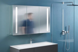 Тумба под раковину Villeroy & Boch Finion 119,6х49,8 см с подсветкой МДФ антрацит матовый лак/золотой матовый лак F060HFGK