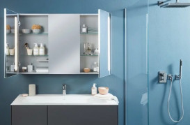 Тумба під раковину Villeroy & Boch Finion 119,6х49,8 см з підсвічуванням МДФ антрацит матовий лак/золотий матовий лак F060HFGK