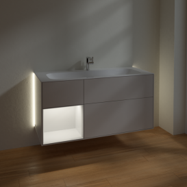 Тумба під раковину Villeroy & Boch Finion 119,6х49,8 см з підсвічуванням МДФ світло-сірий матовий лак G060GJGJ