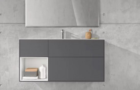 Тумба под раковину Villeroy & Boch Finion 119,6х49,8 см с подсветкой МДФ антрацит матовый лак/белый матовый лак G060MTGK