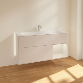 Тумба под раковину Villeroy & Boch Finion 119,6х49,8 см с подсветкой МДФ светло-серый матовый лак G070GJGJ