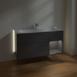 Тумба под раковину Villeroy & Boch Finion 119,6х49,8 см с подсветкой МДФ антрацит матовый лак G070GKGK