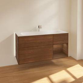 Тумба під раковину Villeroy & Boch Finion 119,6х49,8 см з підсвічуванням ДСП шпон волоського горіха G070GNGN