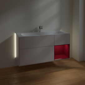 Тумба під раковину Villeroy & Boch Finion 119,6х49,8 см з підсвічуванням МДФ світло-сірий матовий лак/півон матовий лак G070HBGJ