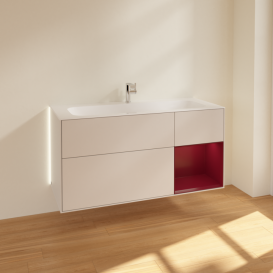 Тумба під раковину Villeroy & Boch Finion 119,6х49,8 см з підсвічуванням МДФ світло-сірий матовий лак/півон матовий лак G070HBGJ