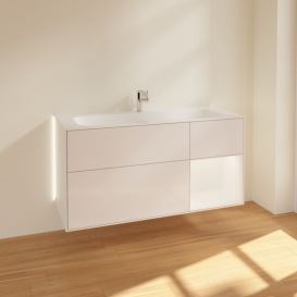 Тумба под раковину Villeroy & Boch Finion 119,6х49,8 см с подсветкой МДФ глянцевый белый лак/белый матовый лак G070MTGF