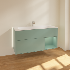 Тумба под раковину Villeroy & Boch Finion 119,6х49,8 см с подсветкой МДФ оливковый матовый лак G070GMGM