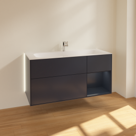 Тумба под раковину Villeroy & Boch Finion 119,6х49,8 см с подсветкой МДФ темно-синий матовый лак G070HGHG