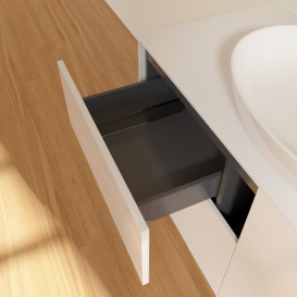 Тумба под раковину Villeroy & Boch Finion 120х50,1 см с подсветкой МДФ глянцевый белый лак/стекло белое матовое GA3100GF